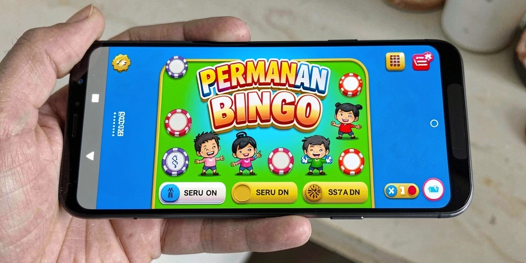 Tampilan gameplay seru di 8055 dengan tiket Bingo yang penuh warna.