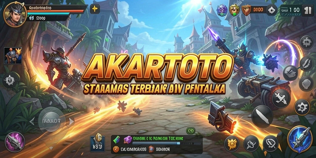 Tampilan menarik dari gameplay AKARTOTO yang penuh intrik strategi.