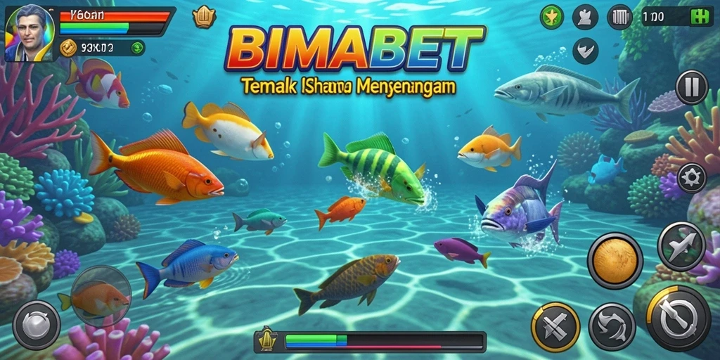 Tampilan gameplay menarik saat menembak ikan di BIMABET.