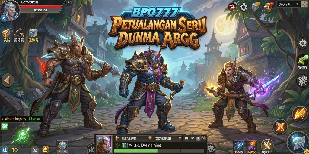 Tampilan gameplay seru BPO777 dalam pertarungan ARPG.