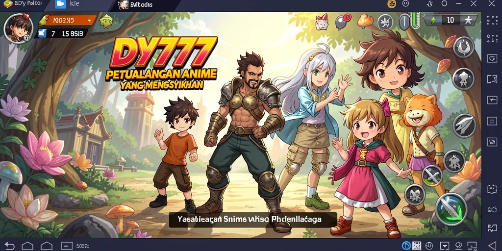 Screenshot utama menunjukkan karakter Anime beraksi dalam pertarungan epik.