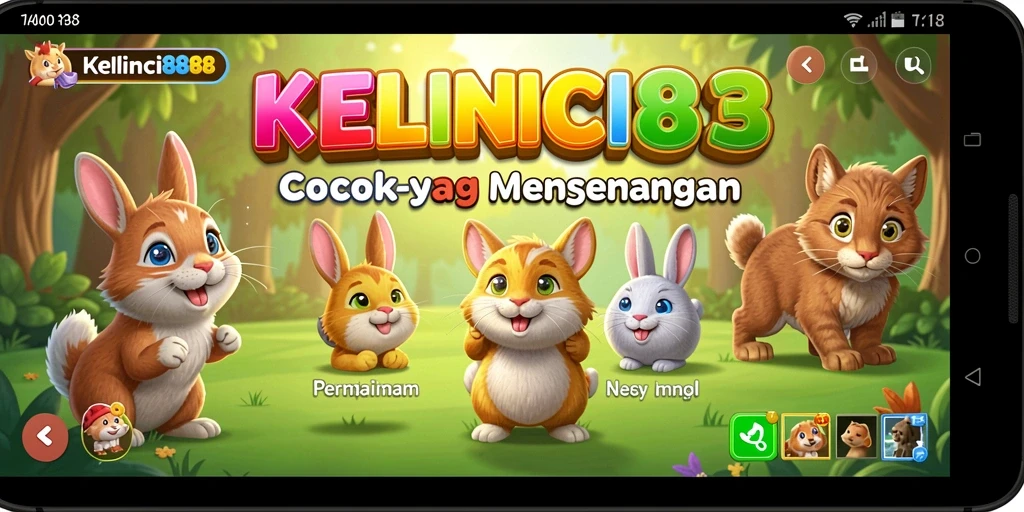 Tampilan gameplay seru KELINCI88 dengan kelinci lucu dan level yang menantang.