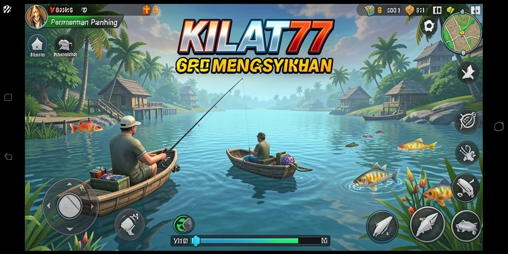 Screenshot gameplay KILAT77 menampilkan penangkapan ikan yang mendebarkan.