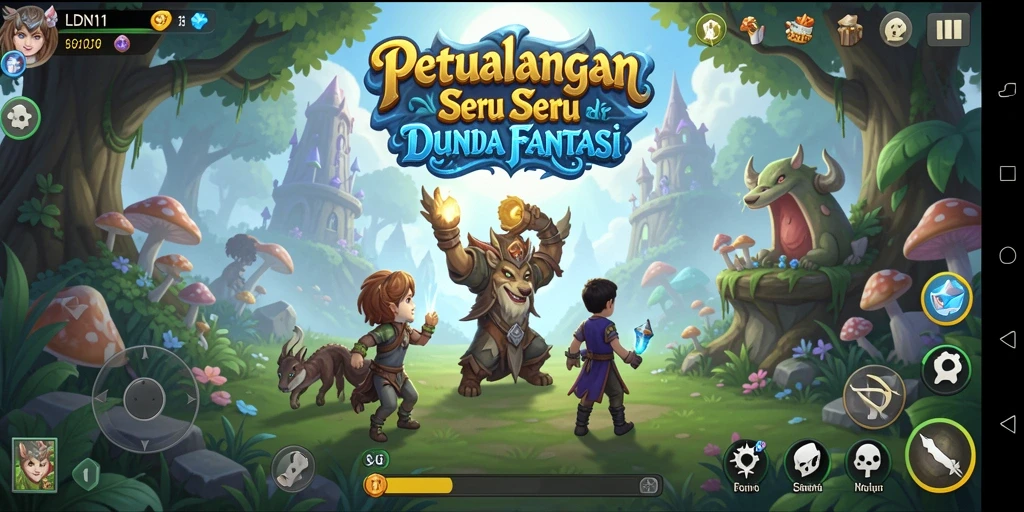Screenshot menampilkan karakter utama dalam misi petualangan seru.