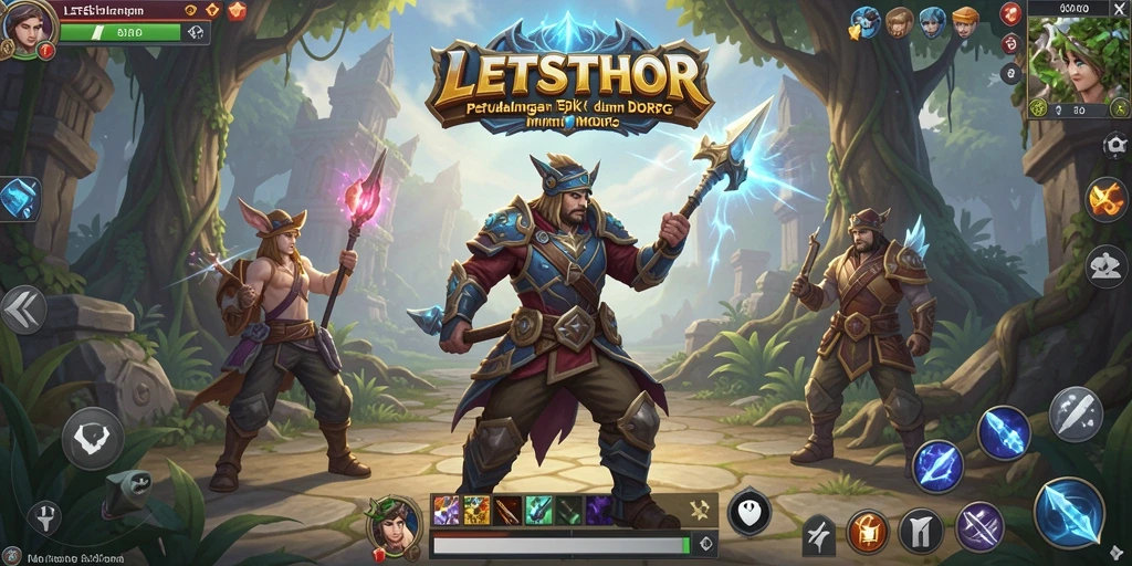 Tampilan gameplay LETSTHOR yang menawan dalam dunia MMORPG.
