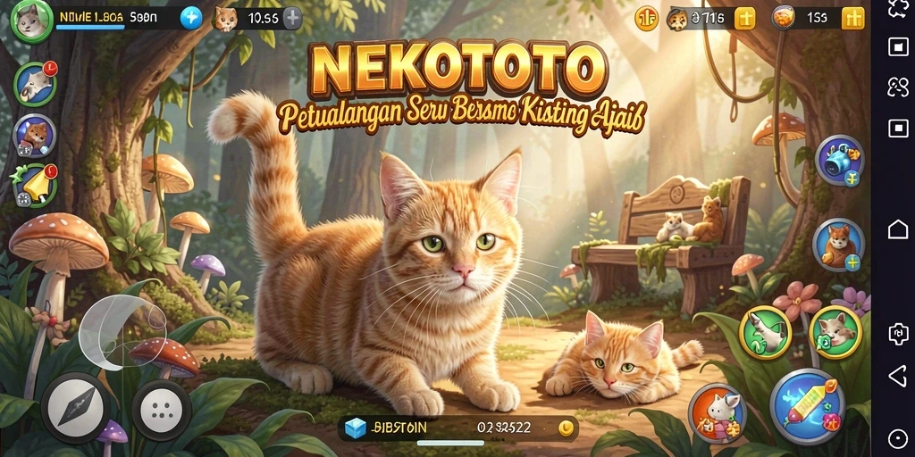 Tampilan gameplay menarik dalam dunia petualangan NEKOTOTO.