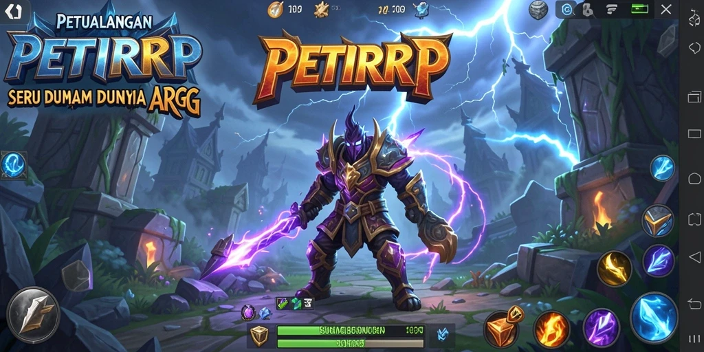 Tampilan gameplay mendebarkan dalam dunia ARPG yang luas.