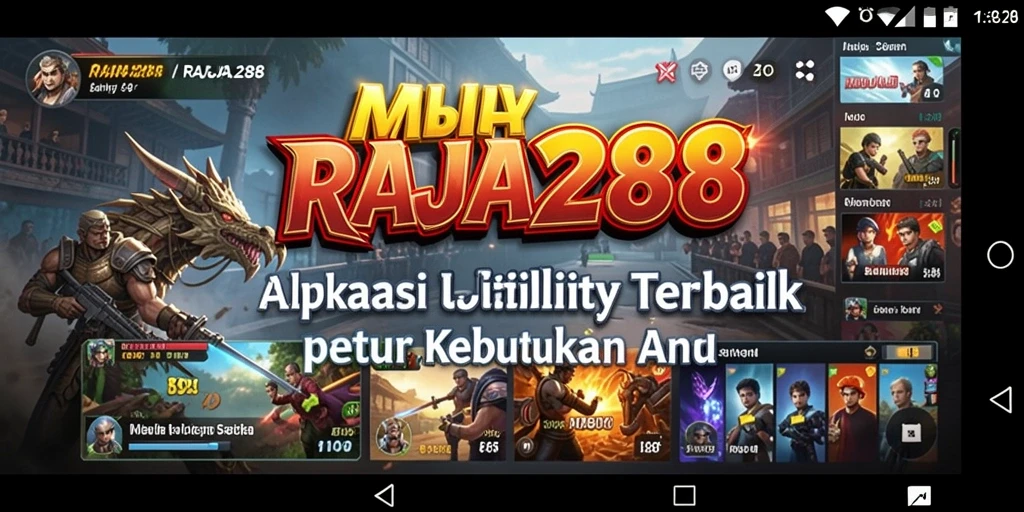 Tampilan antarmuka pengguna RAJA288 yang modern dan sederhana.