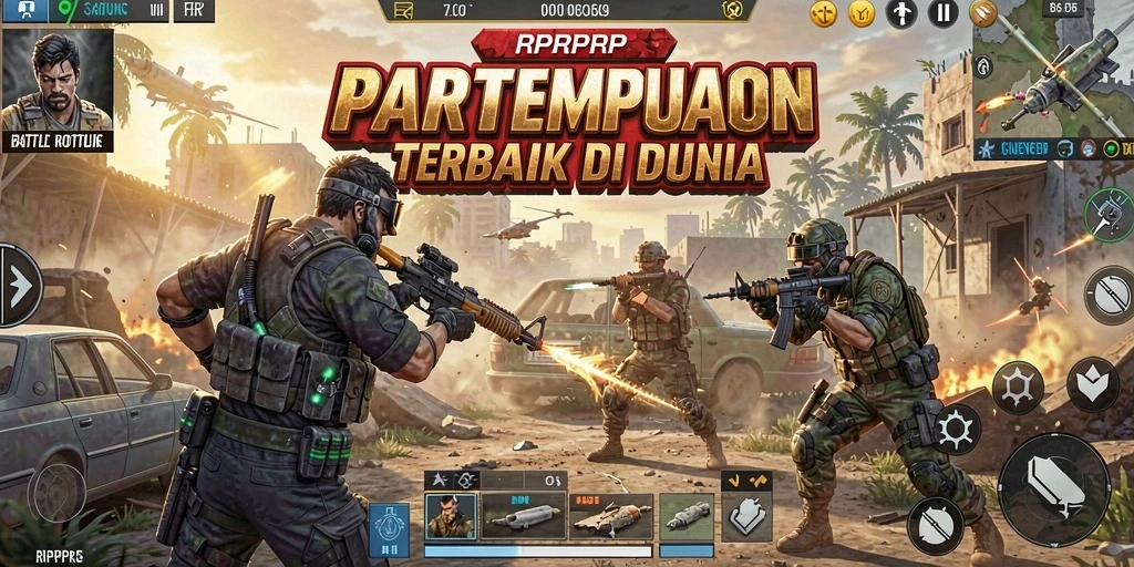 Gameplay seru dalam RPRPRP dengan pertempuran intens.