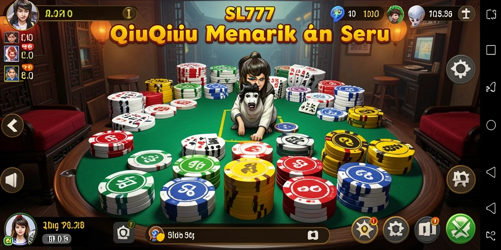 Tampilan gameplay QiuQiu yang seru dan interaktif.