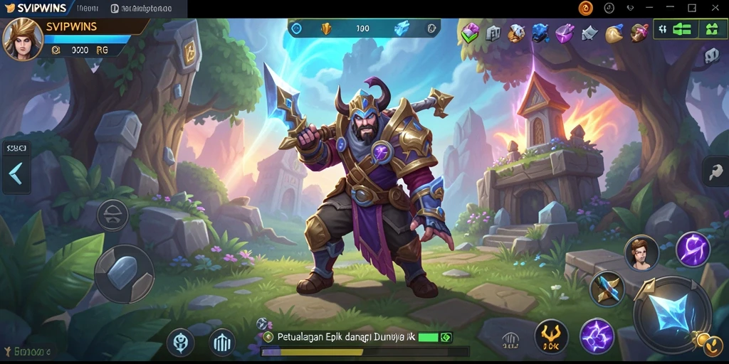 Tampilan gameplay menarik di SVIPWINS dengan aksi RPG seru.
