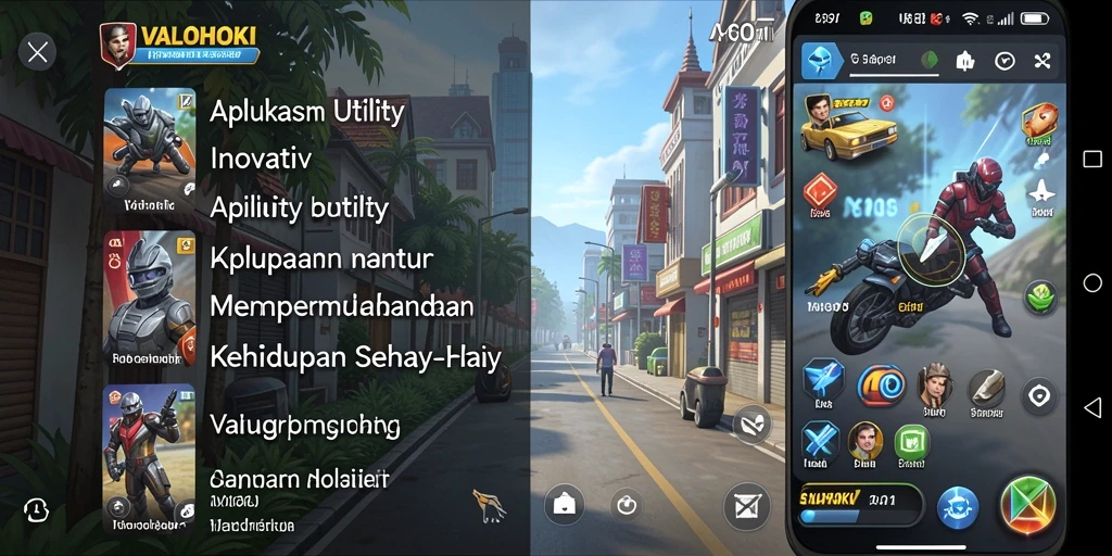 Tampilan antarmuka aplikasi VALOHOKI yang sederhana dan intuitif.