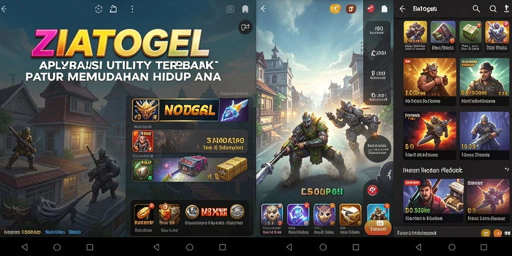 Tampilan antarmuka ZIATOGEL yang intuitif dan jelas.